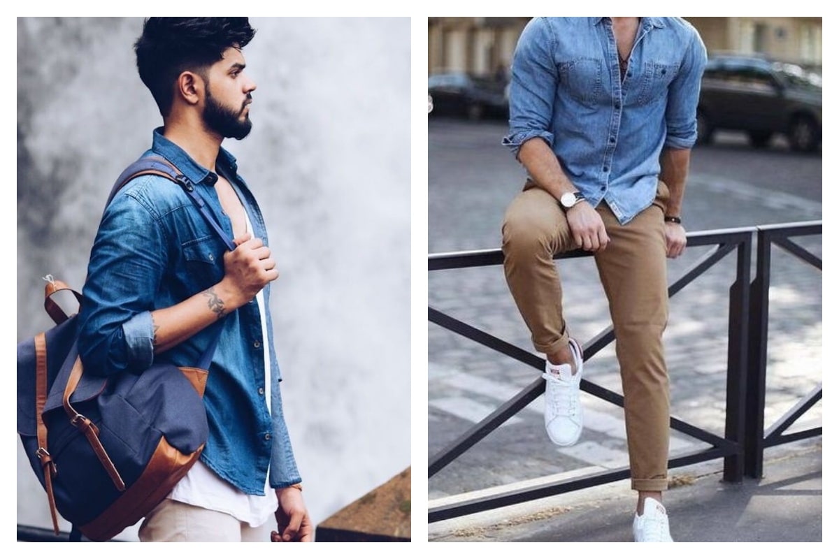 4 idées de looks avec un pantalon beige chino homme
