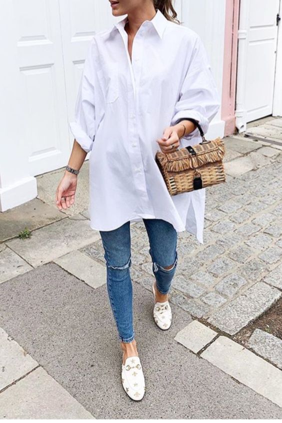 chemise blanche oversize