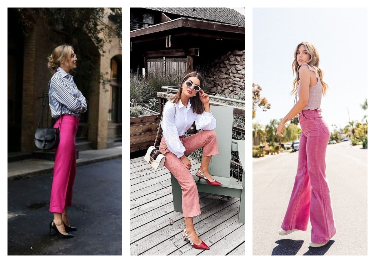 X looks tendances avec un pantalon rose pour femme