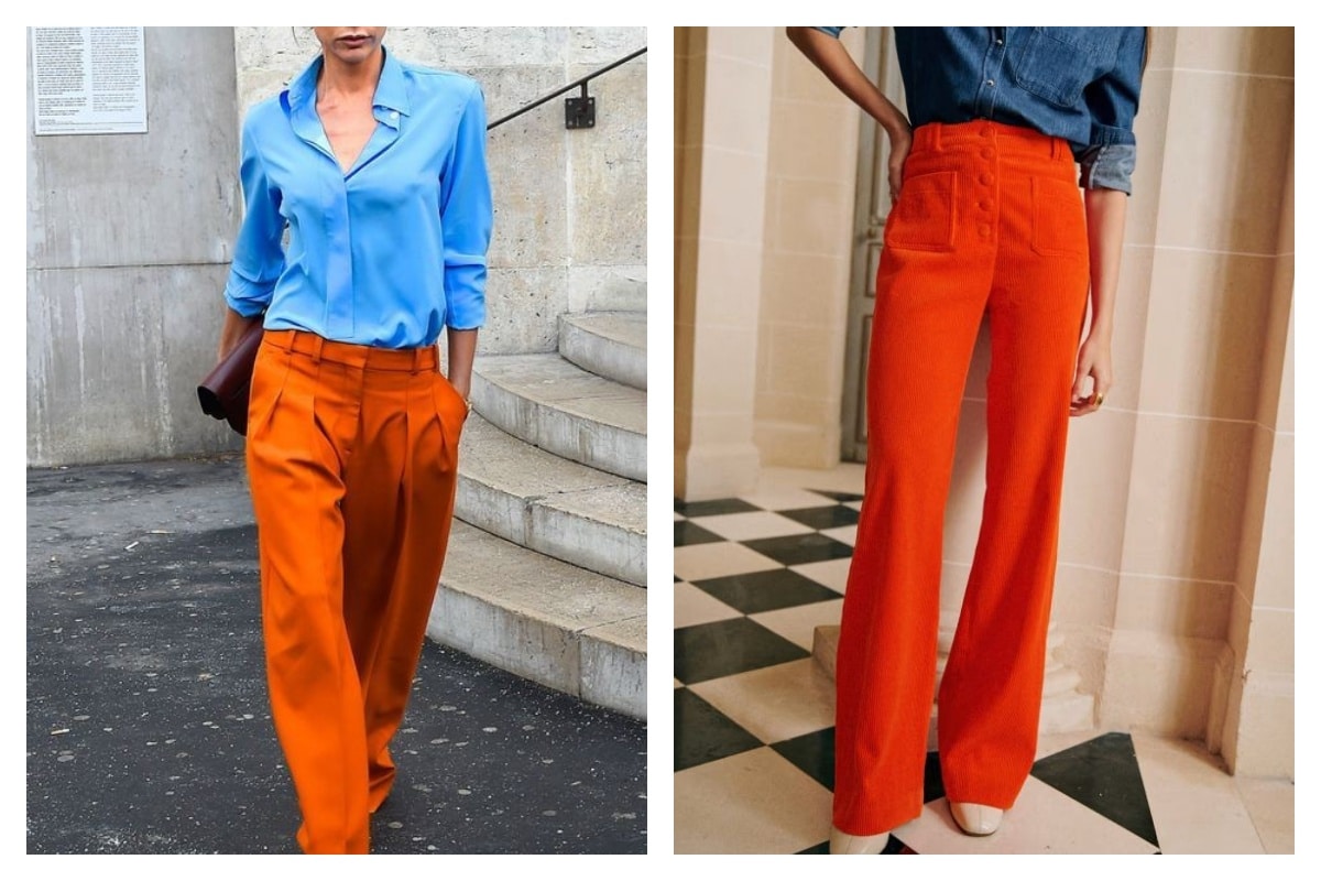 pantalon orange chic