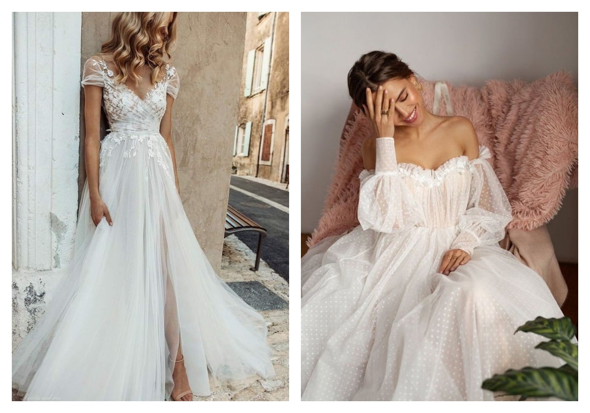 bridal tulle dress