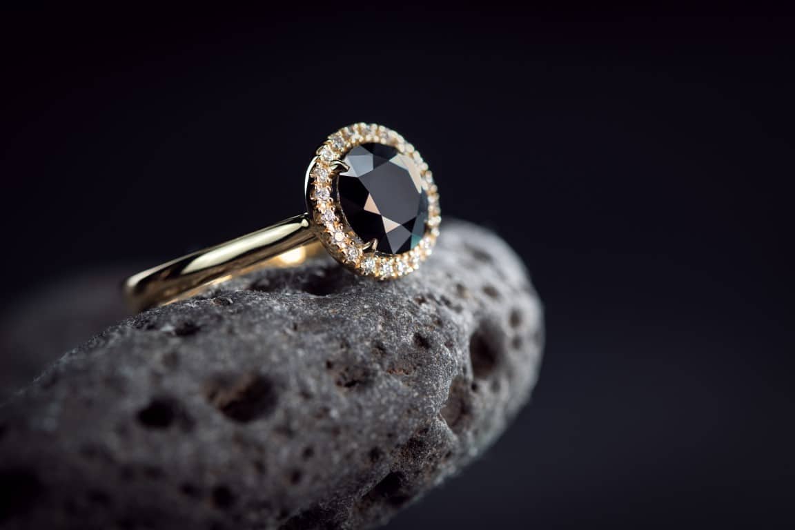 black diamond wedding ring